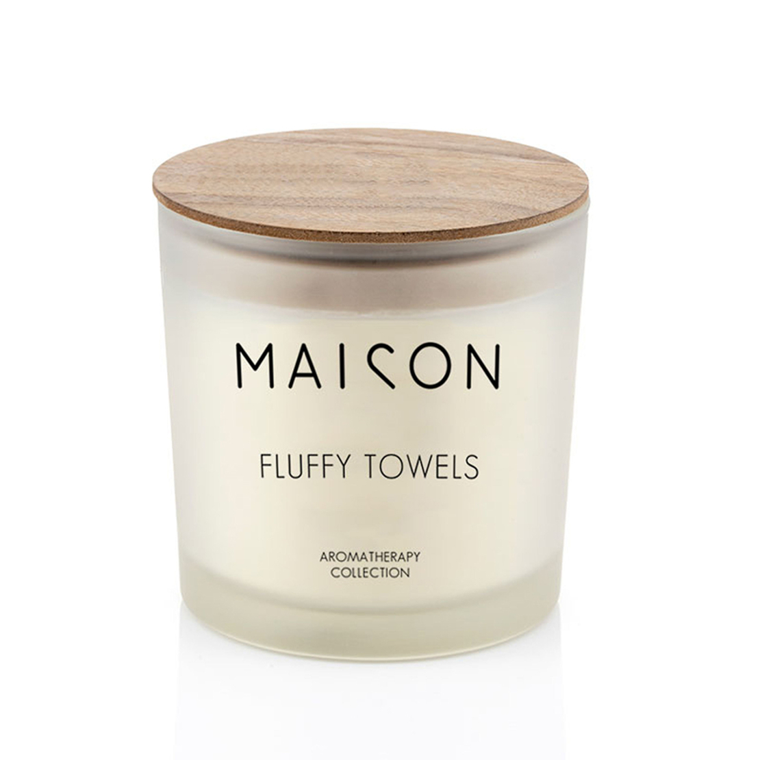 CALMNESS CANDLE SCENTED GLASS WOOD WHITE NATURAL D