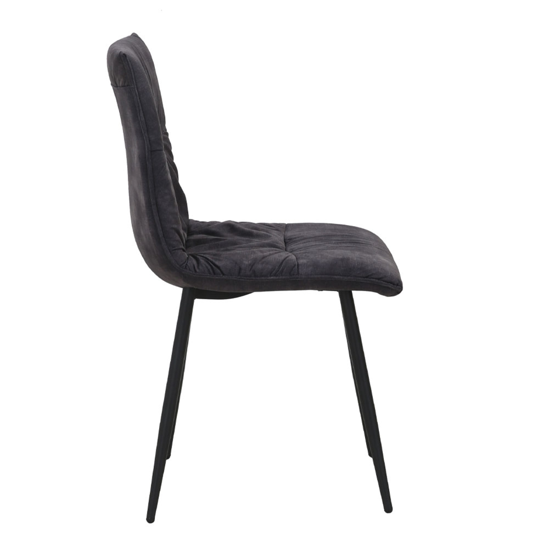 LINEA CHAIR FABRIC ANTRACITE METAL BLACK E1 PRC