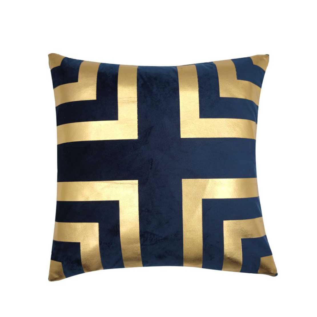 ILLUSION DECOR CUSHION VELVET BLUE GOLD 45x45cm PR