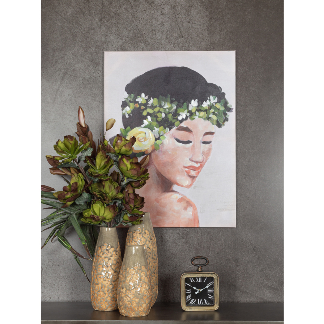 SPRING LADY 1 PAINTING CANVAS MULTICOLOR 60x80xH3,