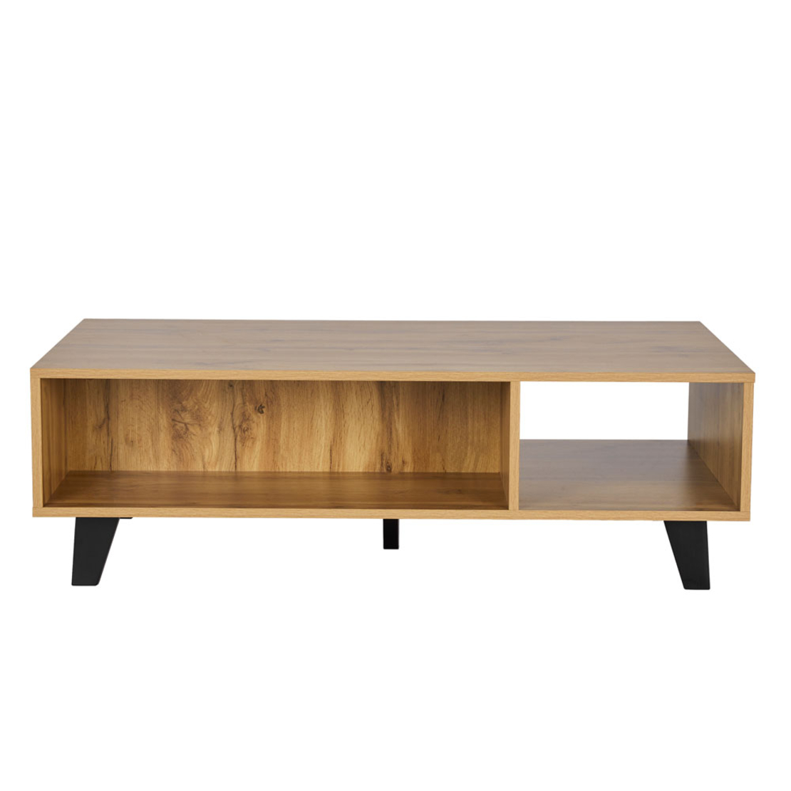 ARABICA COFFEE TABLE CHIPBOARD WITH MELAMINE SONOMA BLACK METAL BLACK 110x60xH35cm E1 PRC