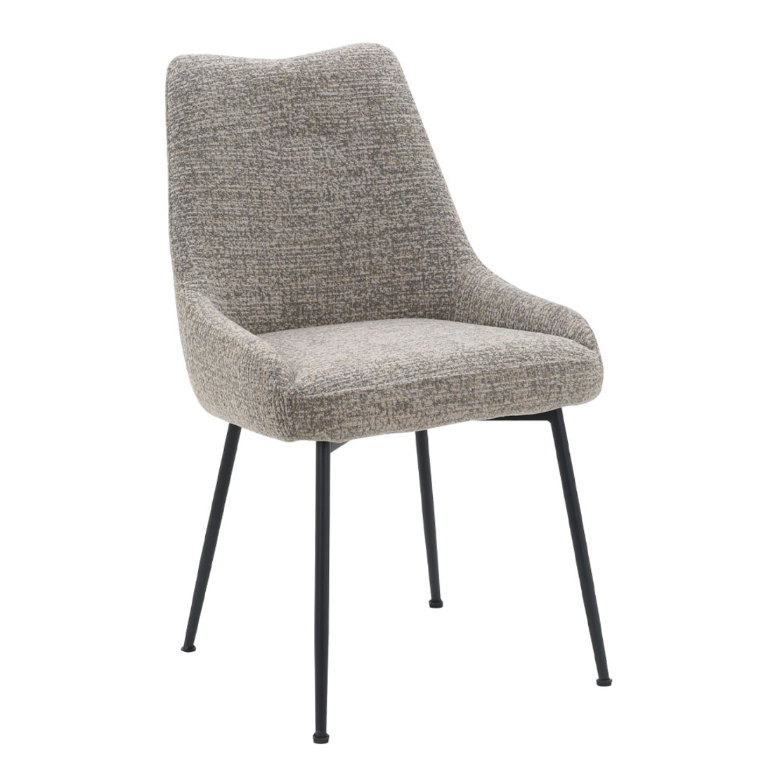 DON CHAIR FABRIC BROWN LIGHT YELLOW METAL BLACK E1 PRC