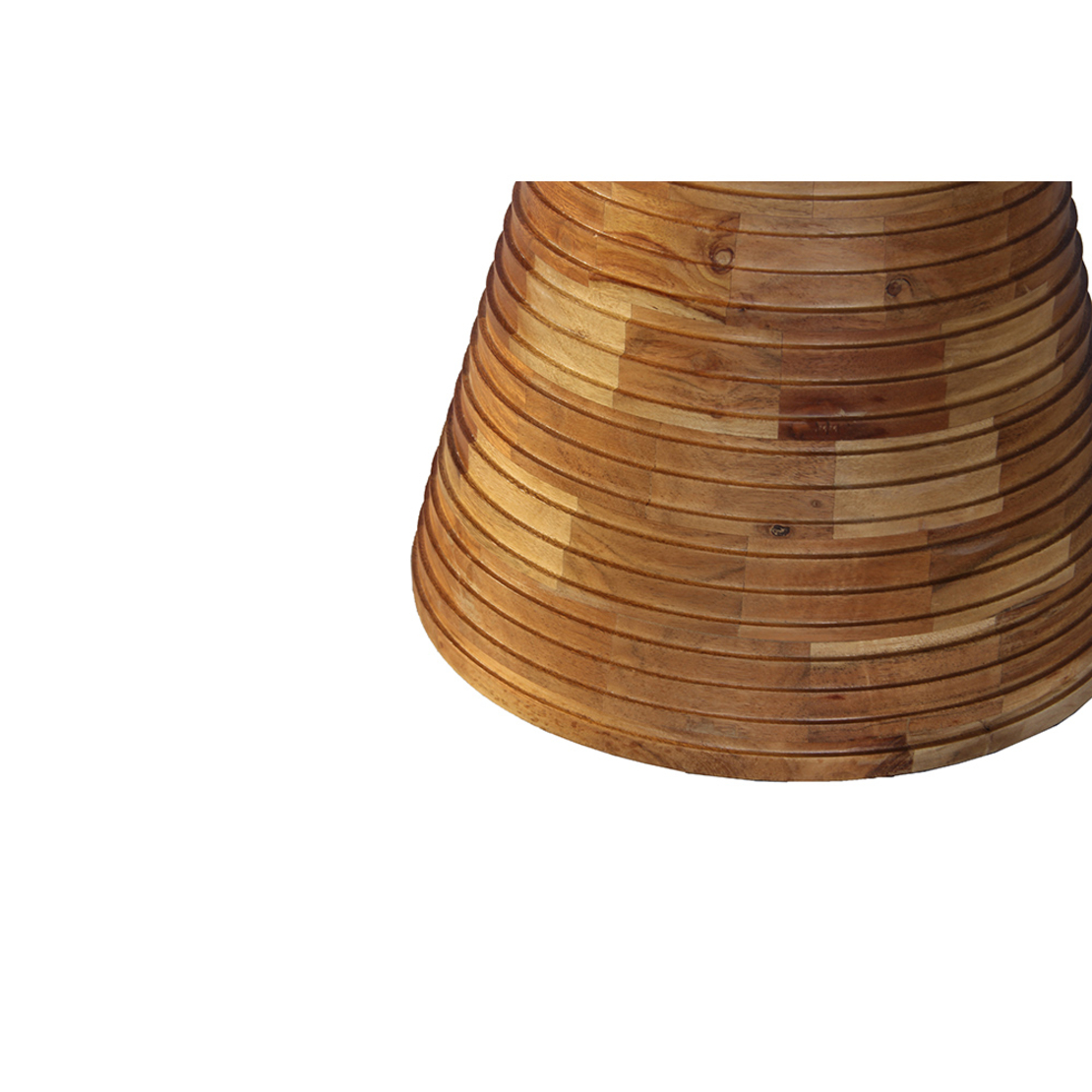 SAVOA SIDE TABLE MARBLE WHITE WOOD ACACIA WALNUT 45x45xH45cm IN