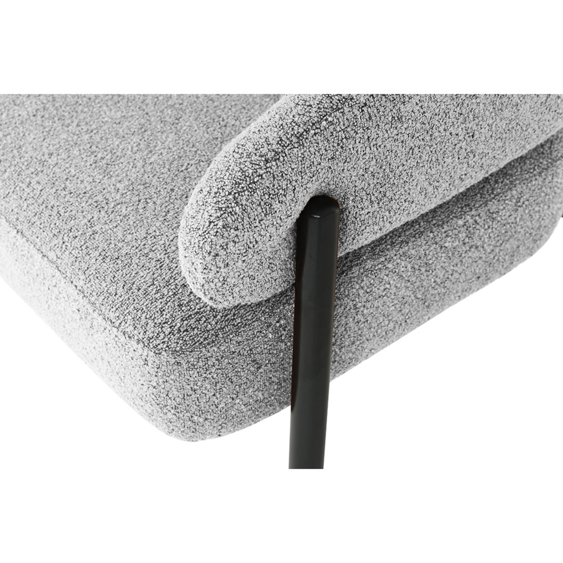 MORITZ ARMCHAIR FABRIC GREY METAL BLACK E1 PRC