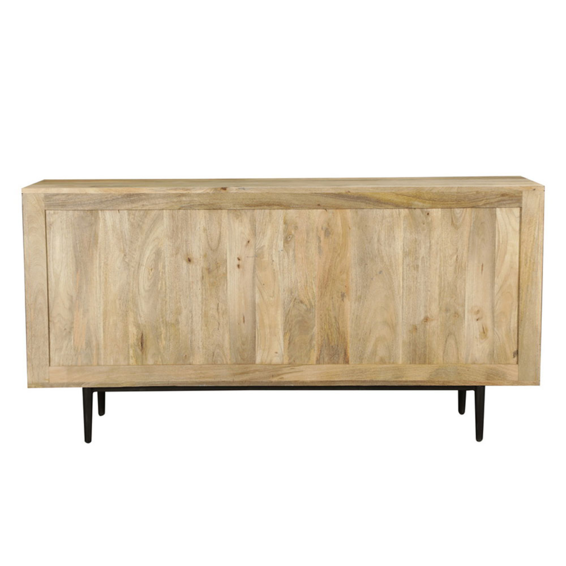 WAVE SIDEBOARD WOOD MANGO NATURAL METAL BLACK 160x40xH80cm IN