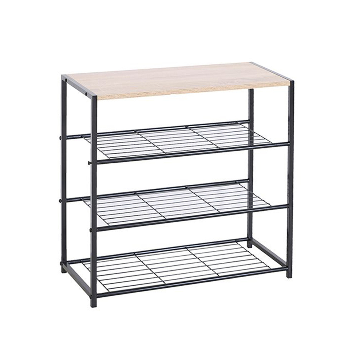 RAIL 3 SHOERACK 3SHELVES CHIPBOARD WITH MELAMINE SONOMA BLACK E1 PRC