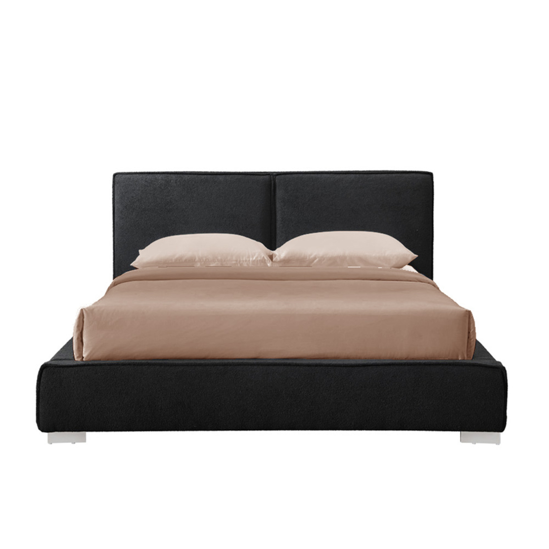 URBAN BED (FOR MATTRESS 160x200cm) FABRIC BLACK E1 MY