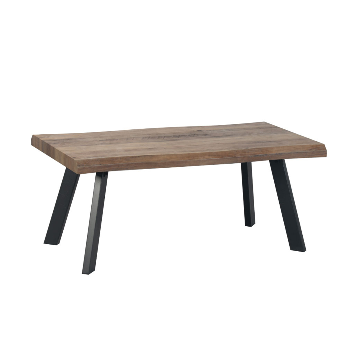 BRICK-URBAN COFFEE TABLE CHIPBOARD WITH MELAMINE CARTA WALNUT BLACK METAL 110x60xH45cm E1 PRC