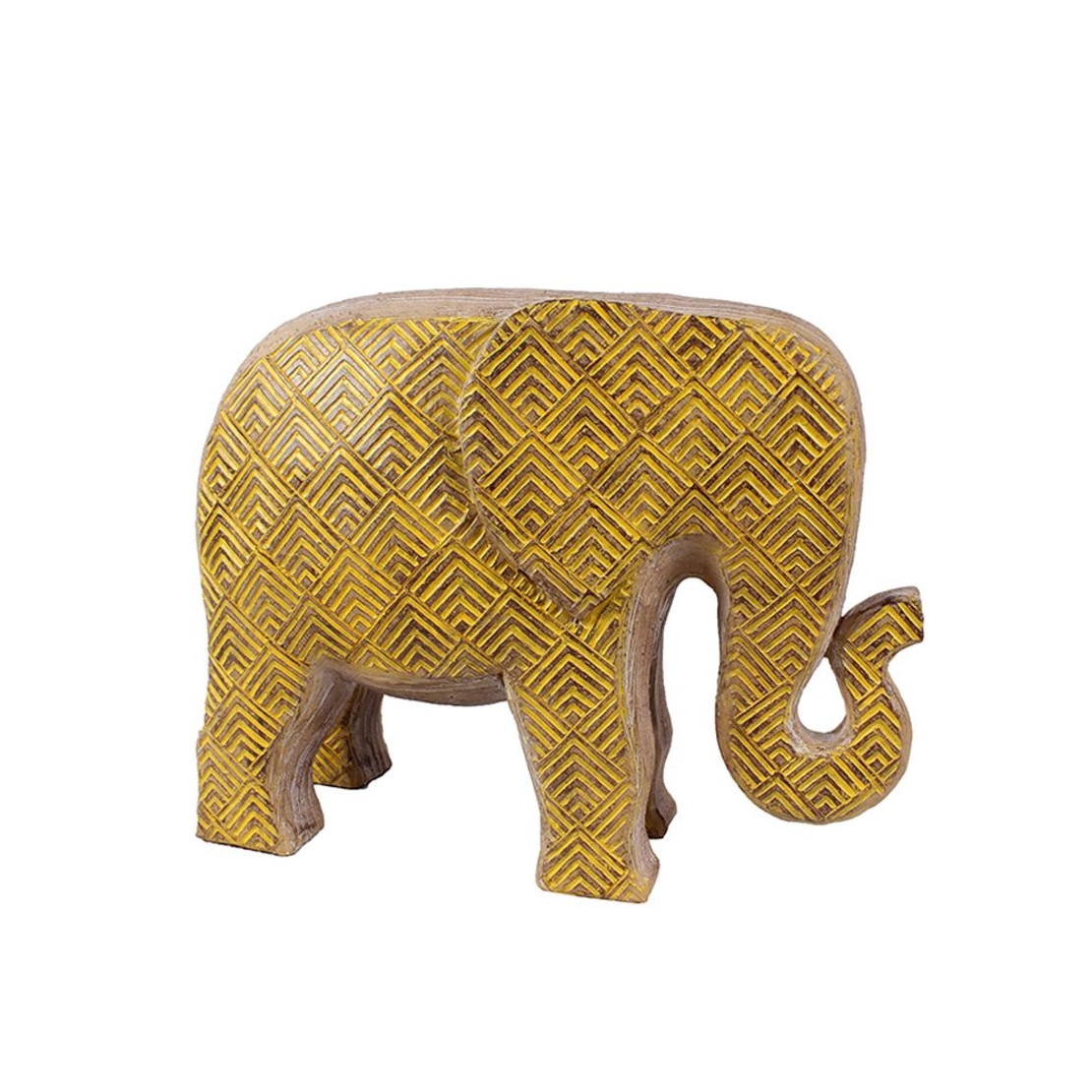 AFRICANA 2 DECO ELEPHANT POLYRESIN YELLOW 29x12,5x