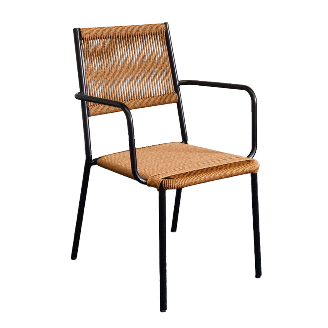 PERTH CHAIR RATTAN NATURAL BLACK 54,5x56xH86cm PRC