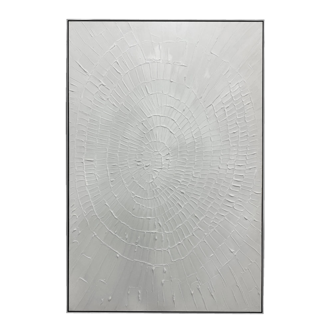 WHITE FINGERPRINTS A PAINTING CANVAS WHITE FRAME S