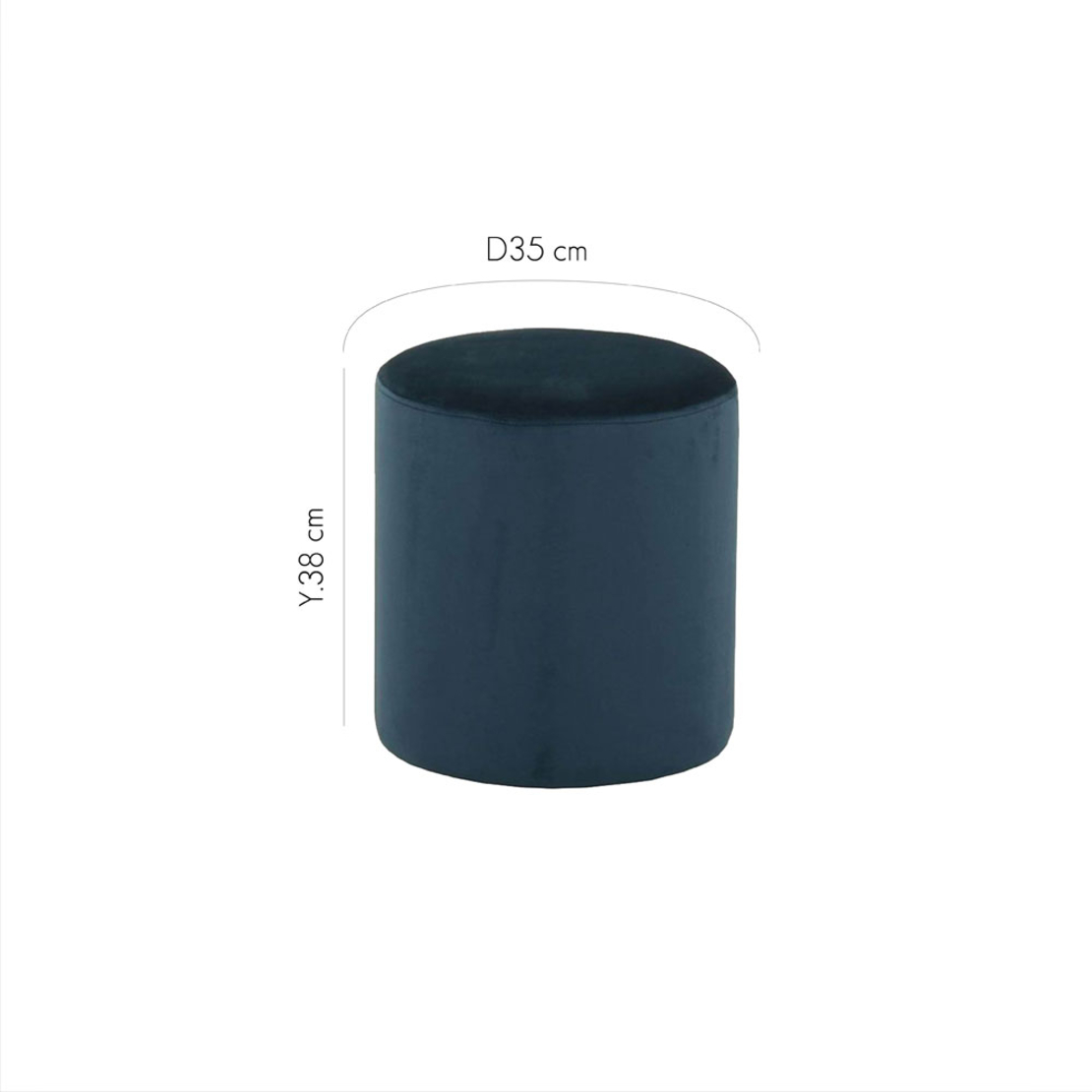 CYLINDER STOOL FABRIC BLUE E1 PRC
