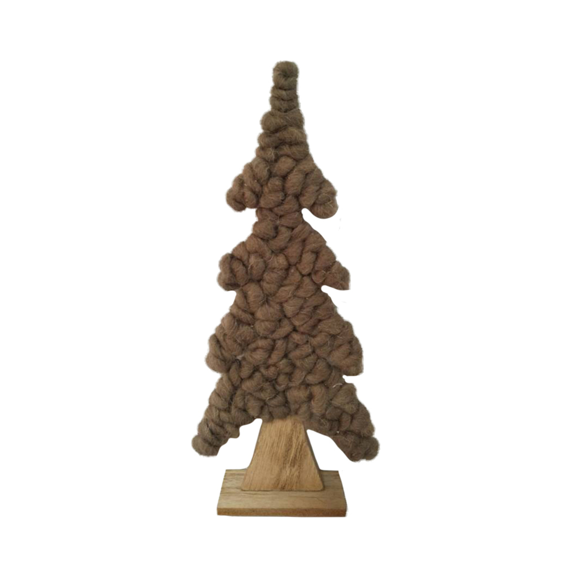 XMAS HEART TREE MDF BROWN 17x5xH39cm PRC