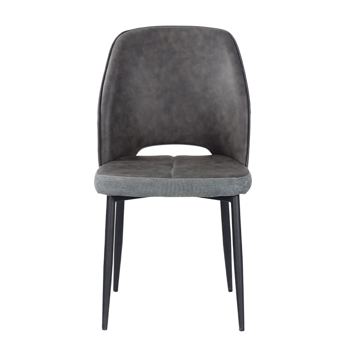 BOUTON CHAIR FABRIC GREY METAL BLACK PRC