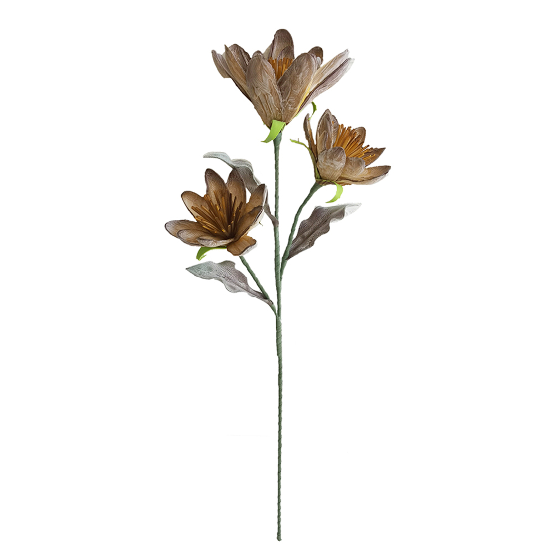 TORTH ARTIFICIAL FLOWER EVA FOAM YELLOW BROWN H100