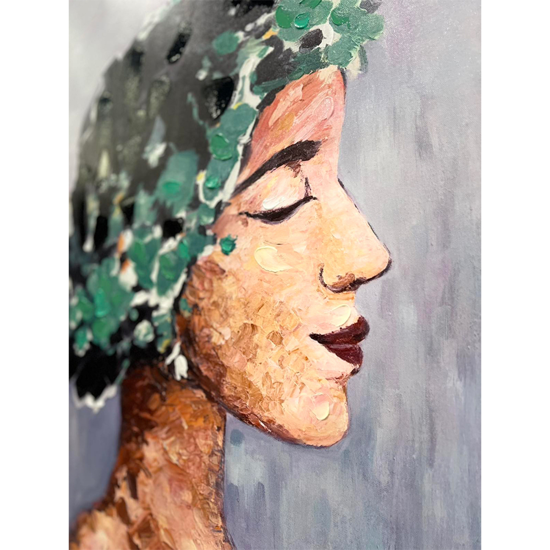 SPRING LADY 2 PAINTING CANVAS MULTICOLOR 60x80xH3,