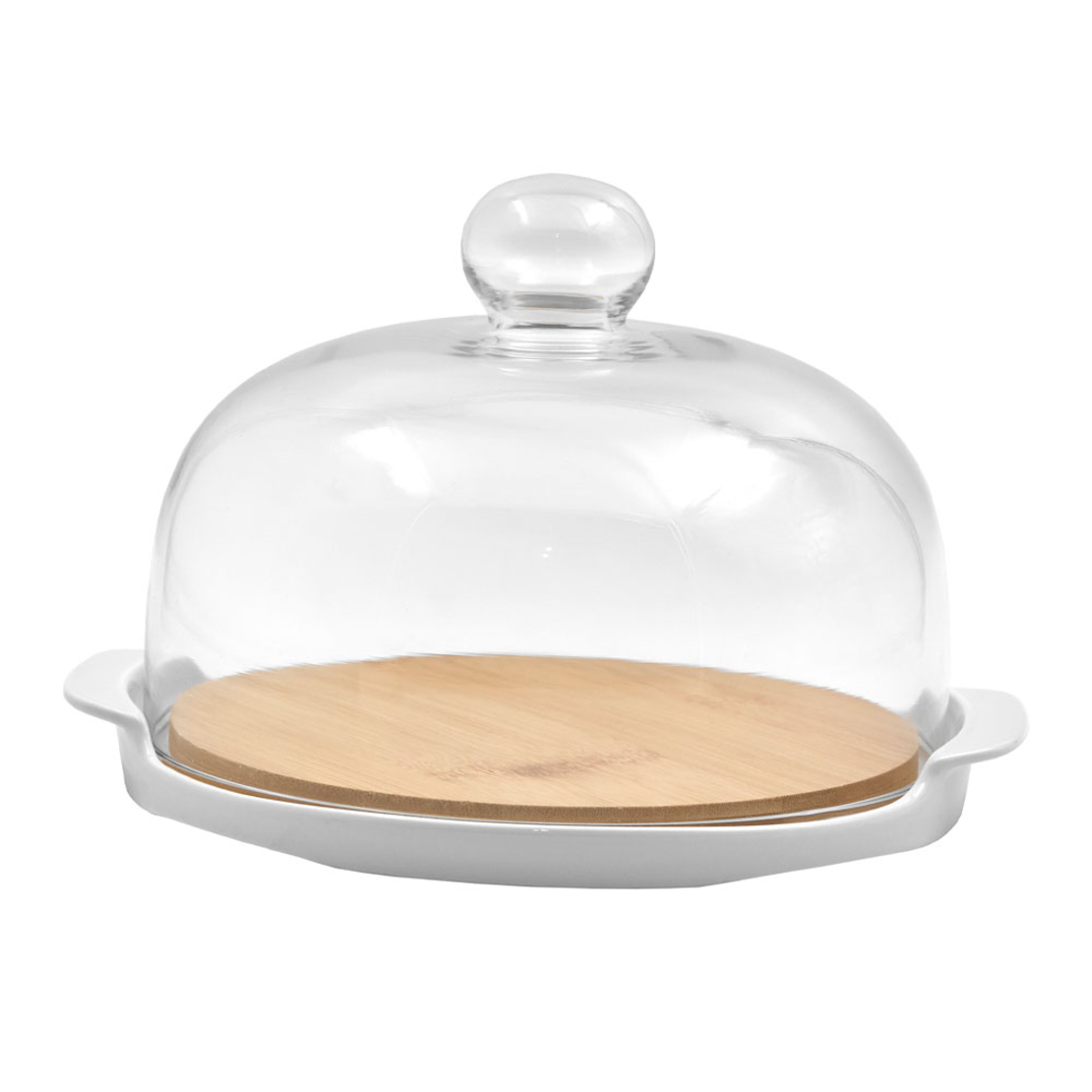 CURVE COUP WITH LID PORCELAIN BAMBOO WHITE NATURAL