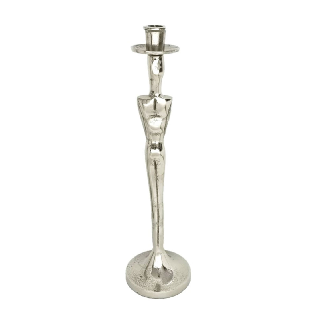 HERR CANDLE HOLDER ALUMINIUM SILVER D7/12xH43cm IN