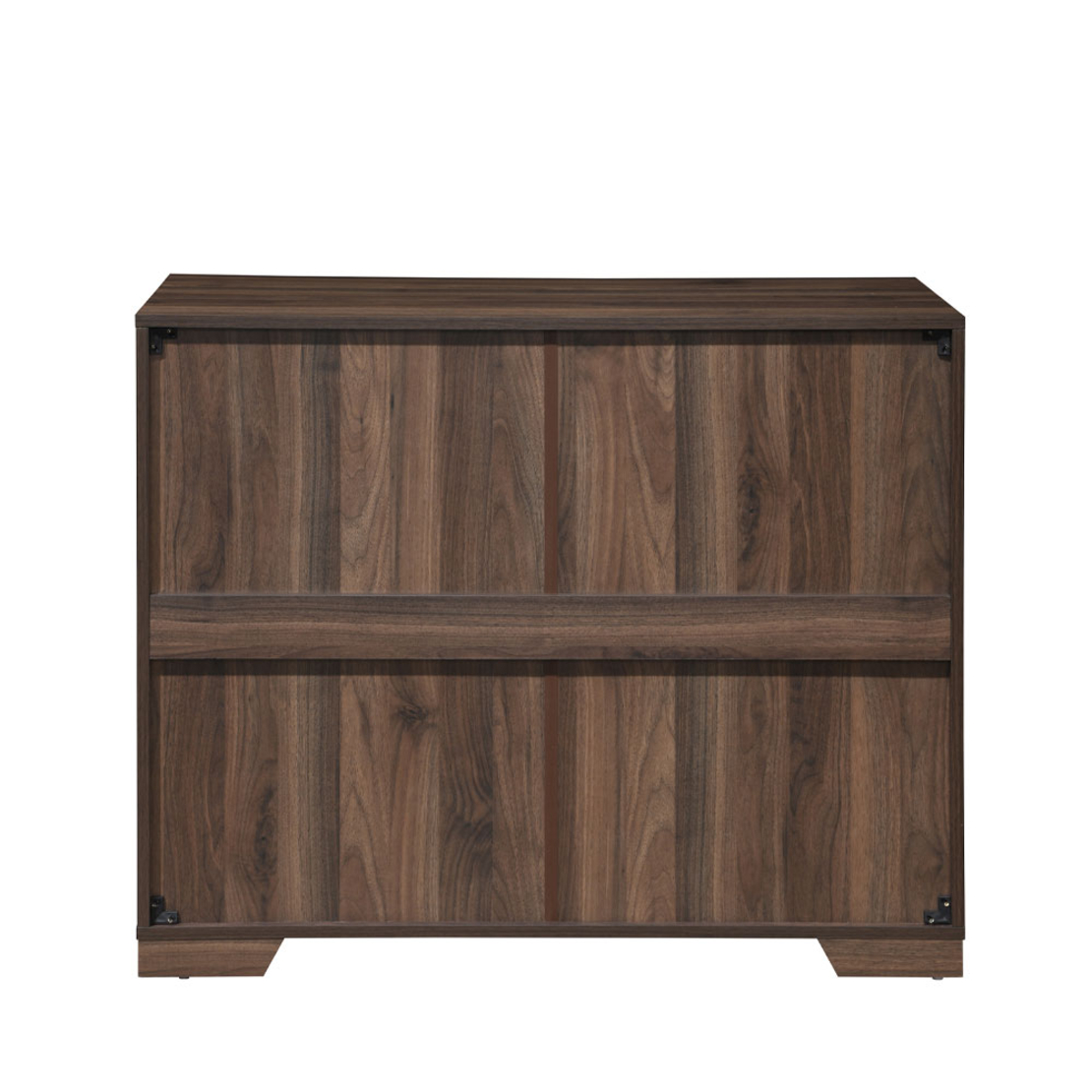 GROOVES PEDESTAL 3DRAWERS CHIPBOARD WITH MELAMINE CARTA WALNUT GREY E1 MY