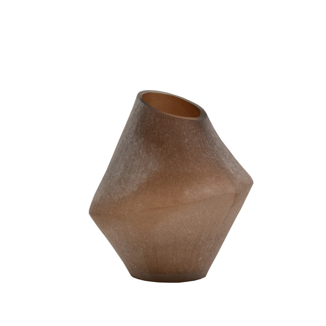 SAHARA VASE GLASS BEIGE D23x26 PRC