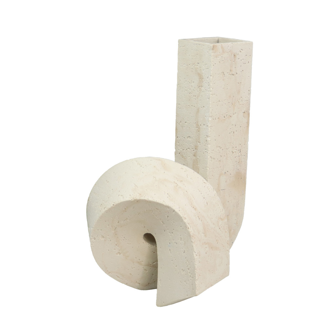 SIGNE VASE POLYRESIN BEIGE 19x17xH30cm PRC