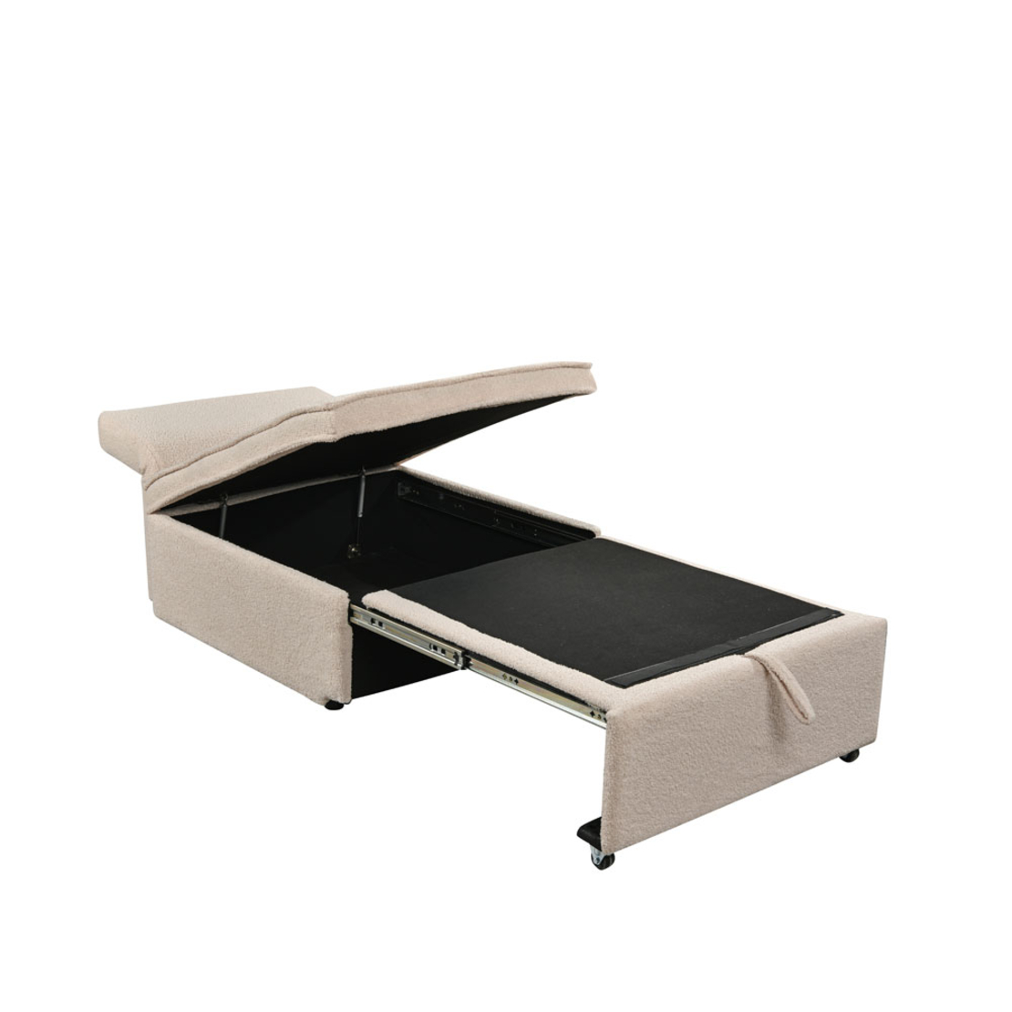 SLEEP ARMCHAIR BED FABRIC OFF WHITE FABRIC E1