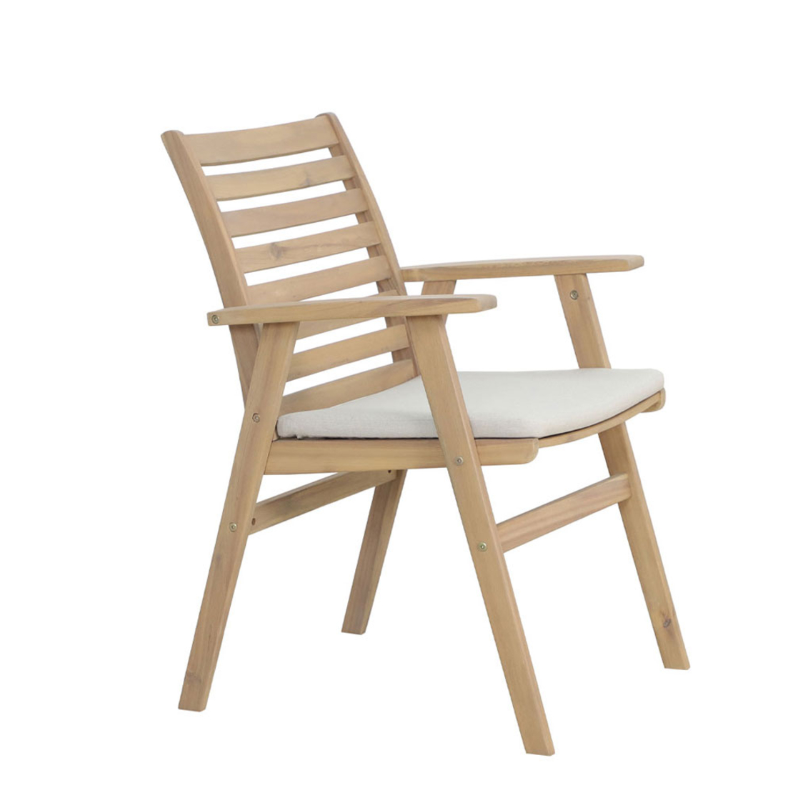 ETOILE CHAIR CUSHION WOOD ACACIA NATURAL WHITE 61x59x86.5 VN