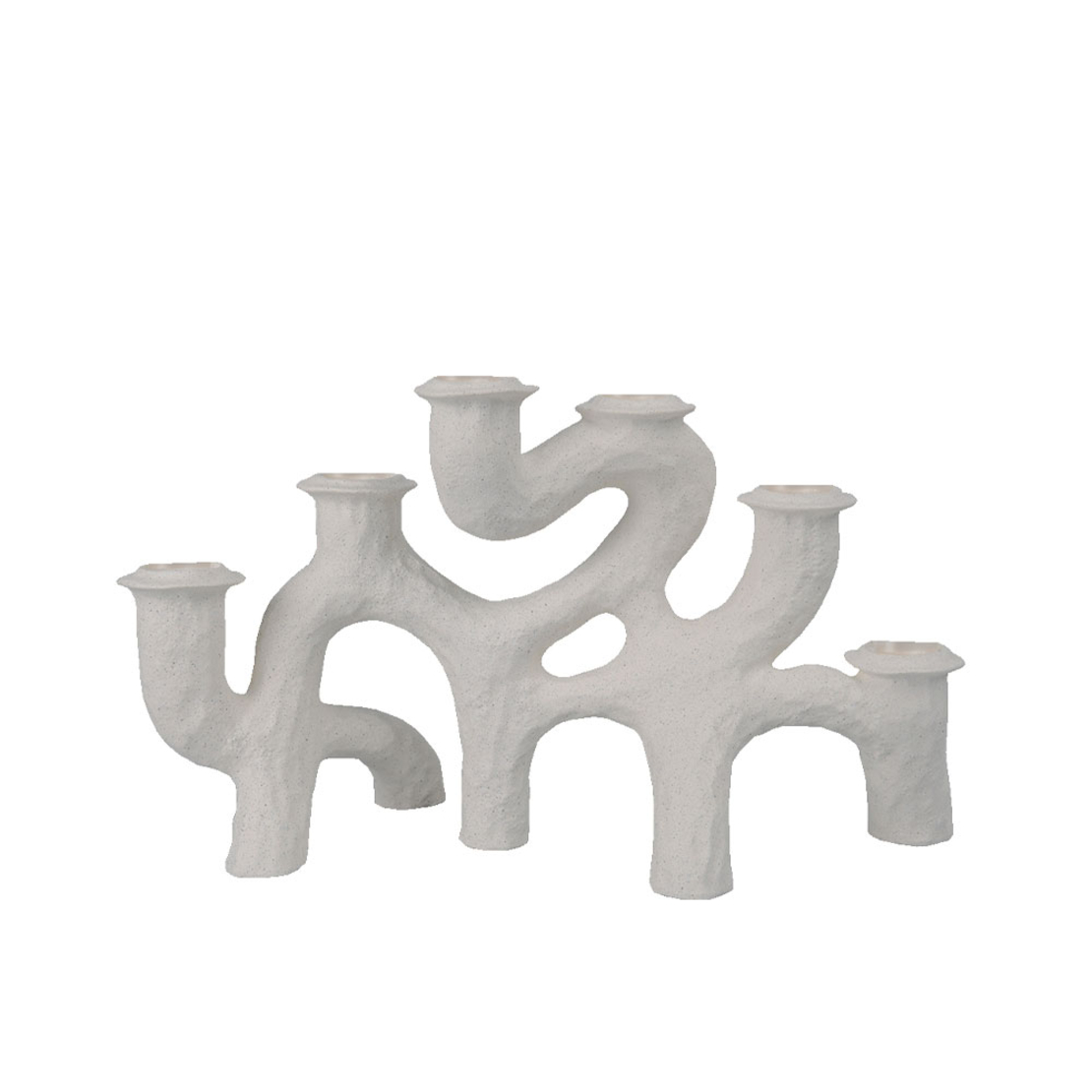 DECKER CANDLE HOLDER POLYRESIN WHITE 34,9x14,3xH20