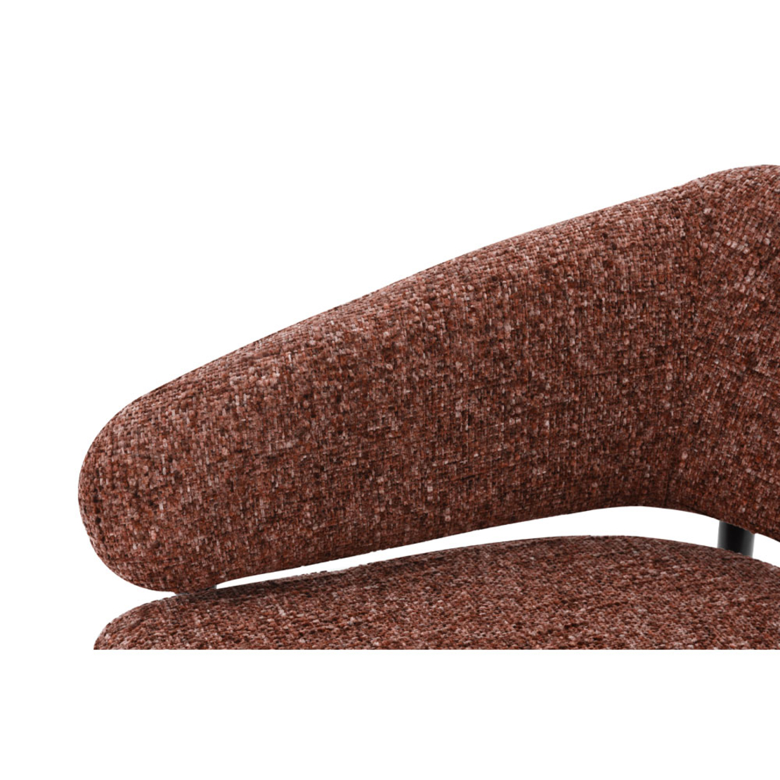 MORITZ ARMCHAIR FABRIC TERRACOTTA METAL BLACK E1 PR
