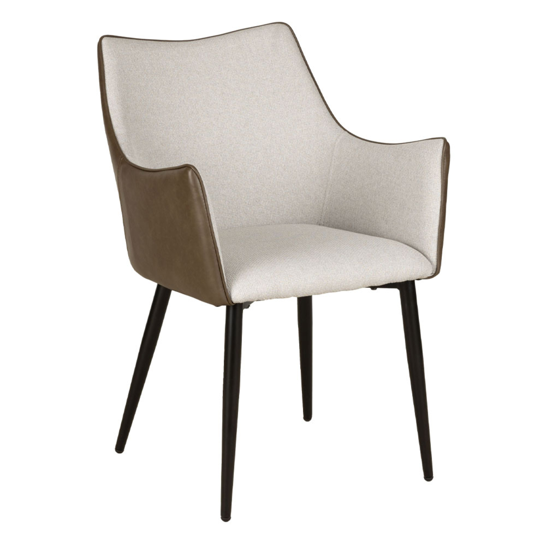 MALONE CHAIR ARMCHAIR EASY CLEAN FABRIC BEIGE OLIVE GREEN METAL BLACK E1 PRC