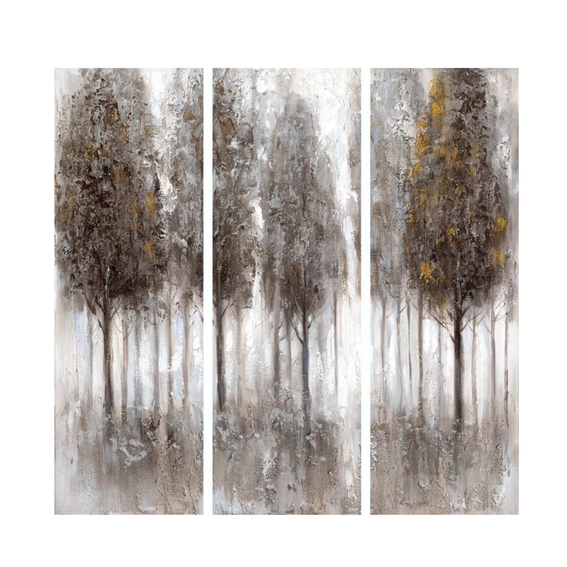 BOSSEN PAINTING CANVAS BLACK WHITE WOOD 90x90xH3cm