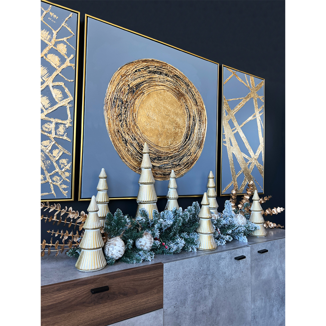 XMAS DORO TREE MDF GOLD D14xH47cm PRC