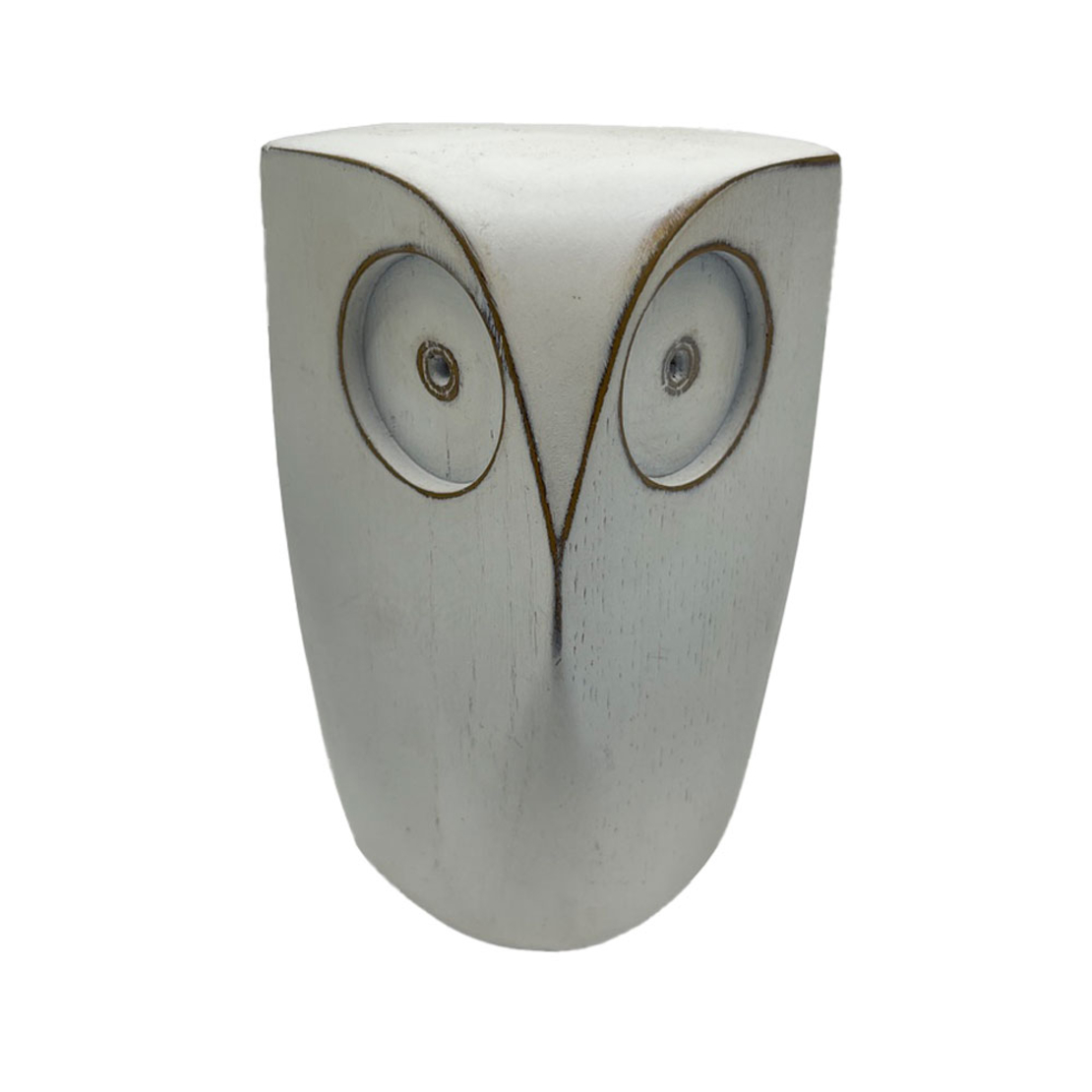 OWL L DECO OWL POLYRESIN WHITE 7x7xH14cm PRC