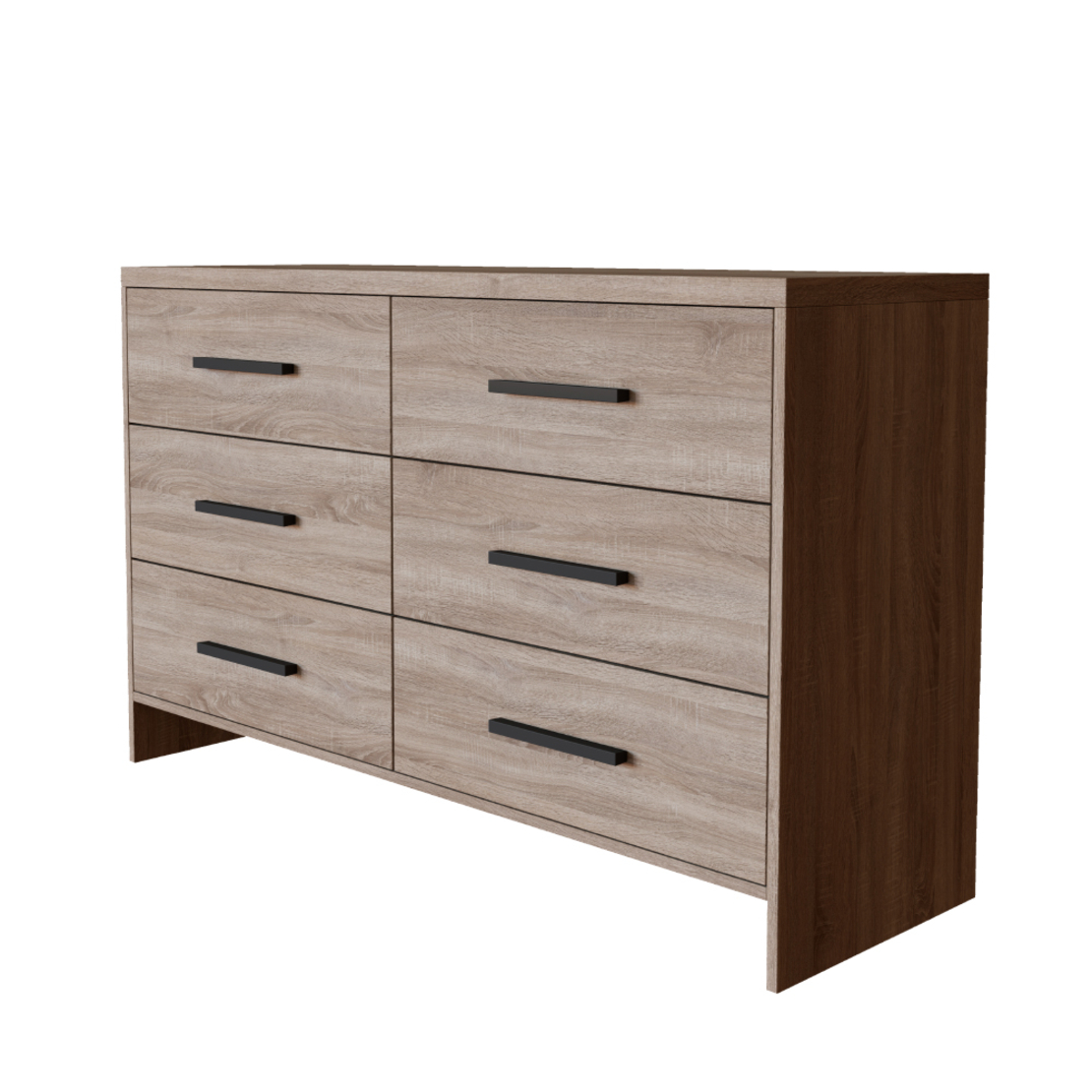 MILKY 6DRAWERS HONEYCOMB SONOMA CHIPBOARD WITH MELAMINE CARTA E1 PRC