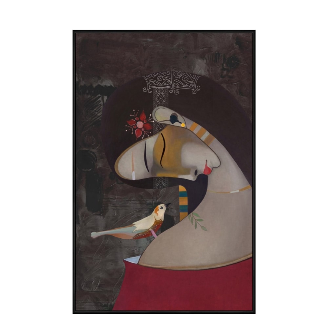 INTERNALITY PAINTING CANVAS MULTICOLOR WOOD 70x110