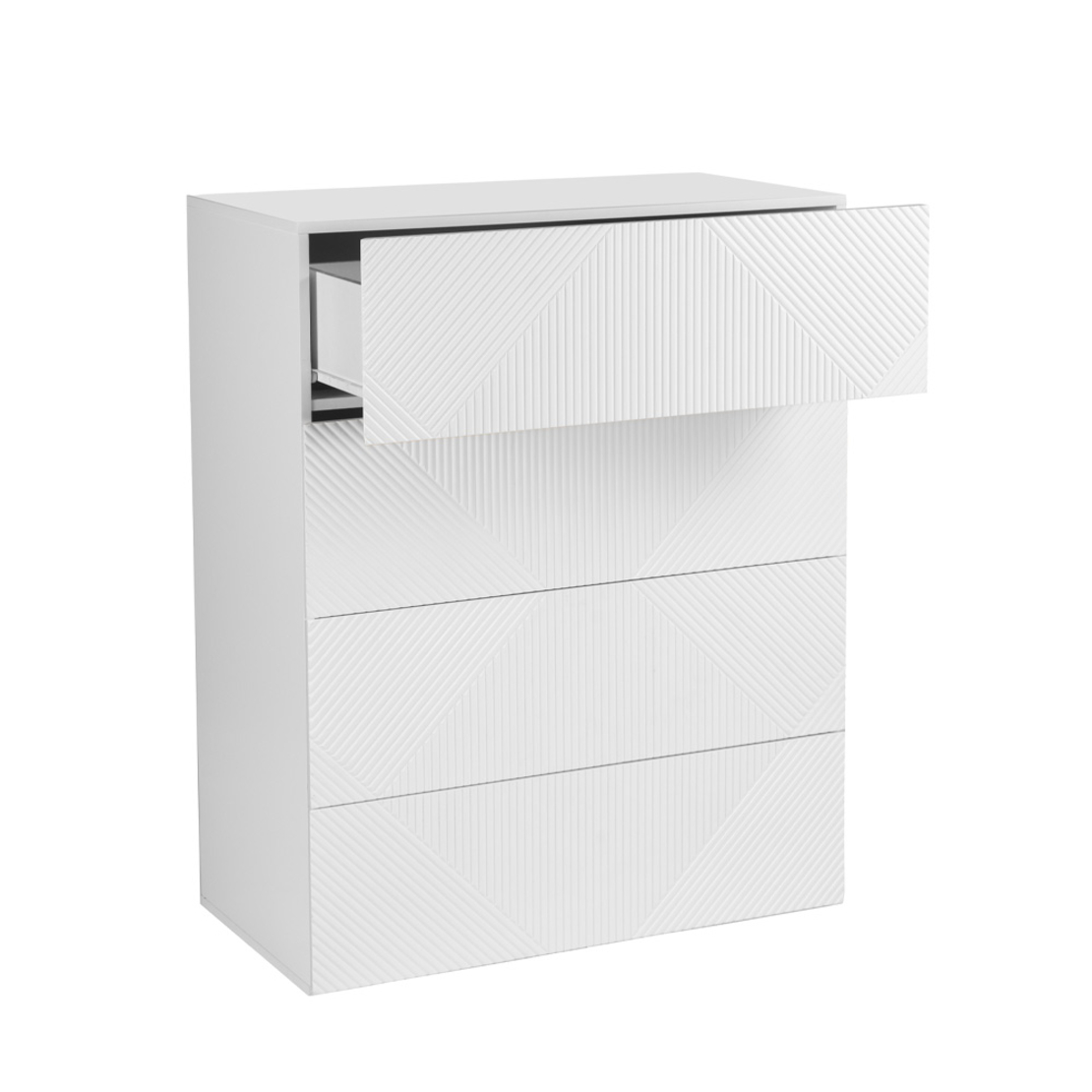 MEZZA LUNA COMMODE 4DRAWERS LACQUERED MDF WHITE E1 PRC