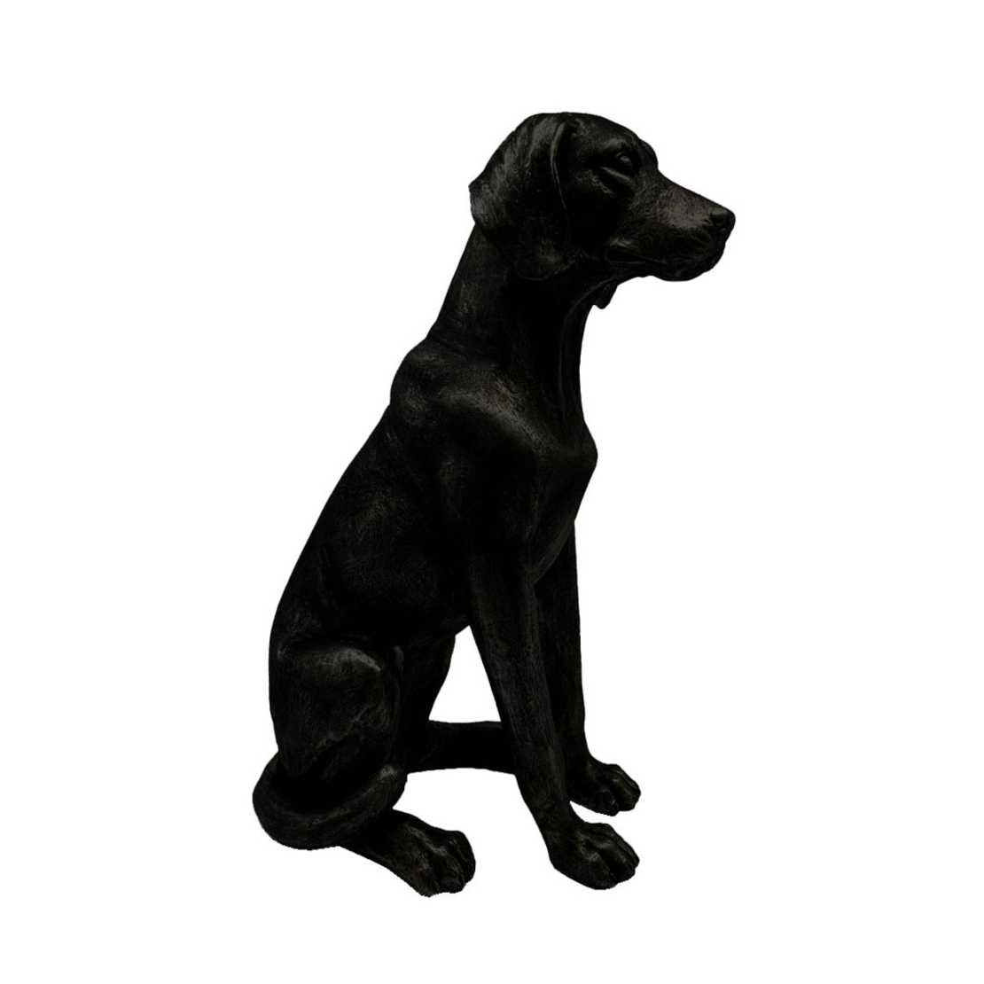 OLIVER DECO DOG POLYRESIN BLACK 36x21xH50cm PRC
