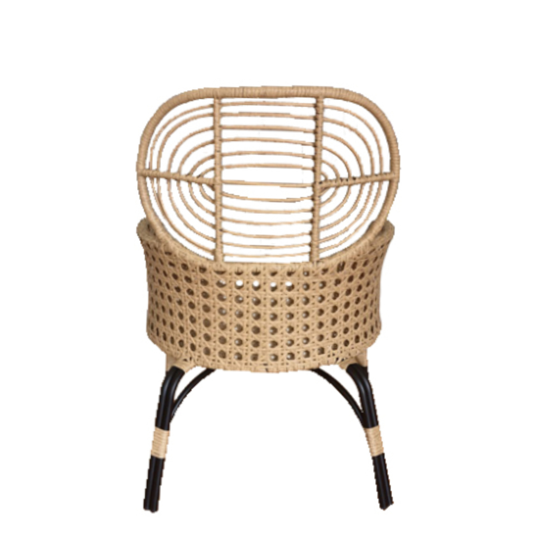 LOOM ARMCHAIR PE WOVEN NATURAL BLACK 65x69xH94cm PRC