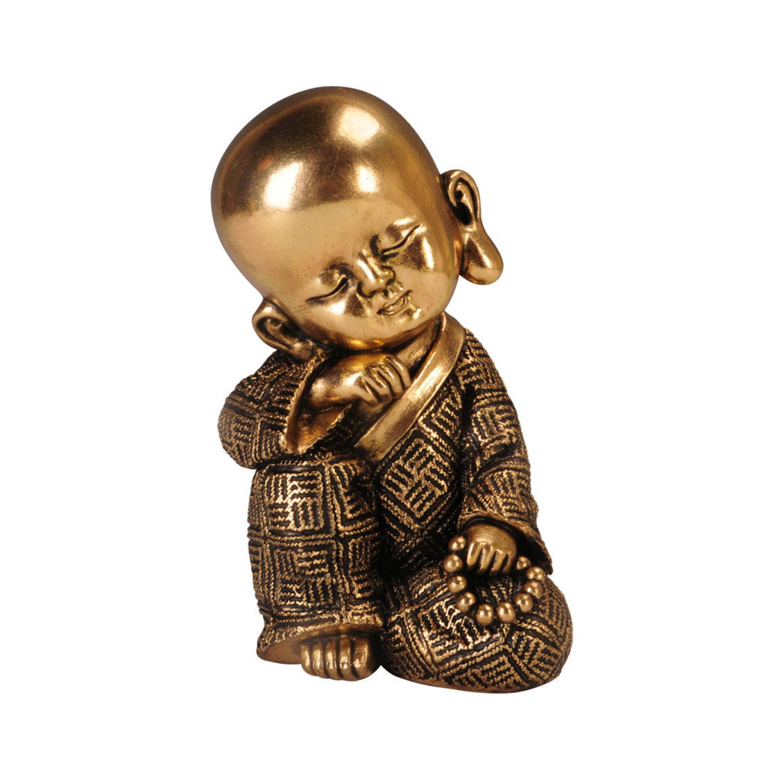 LITTLE MONK 1 DECO BUDDHA POLYRESIN GOLD BLACK 8,3
