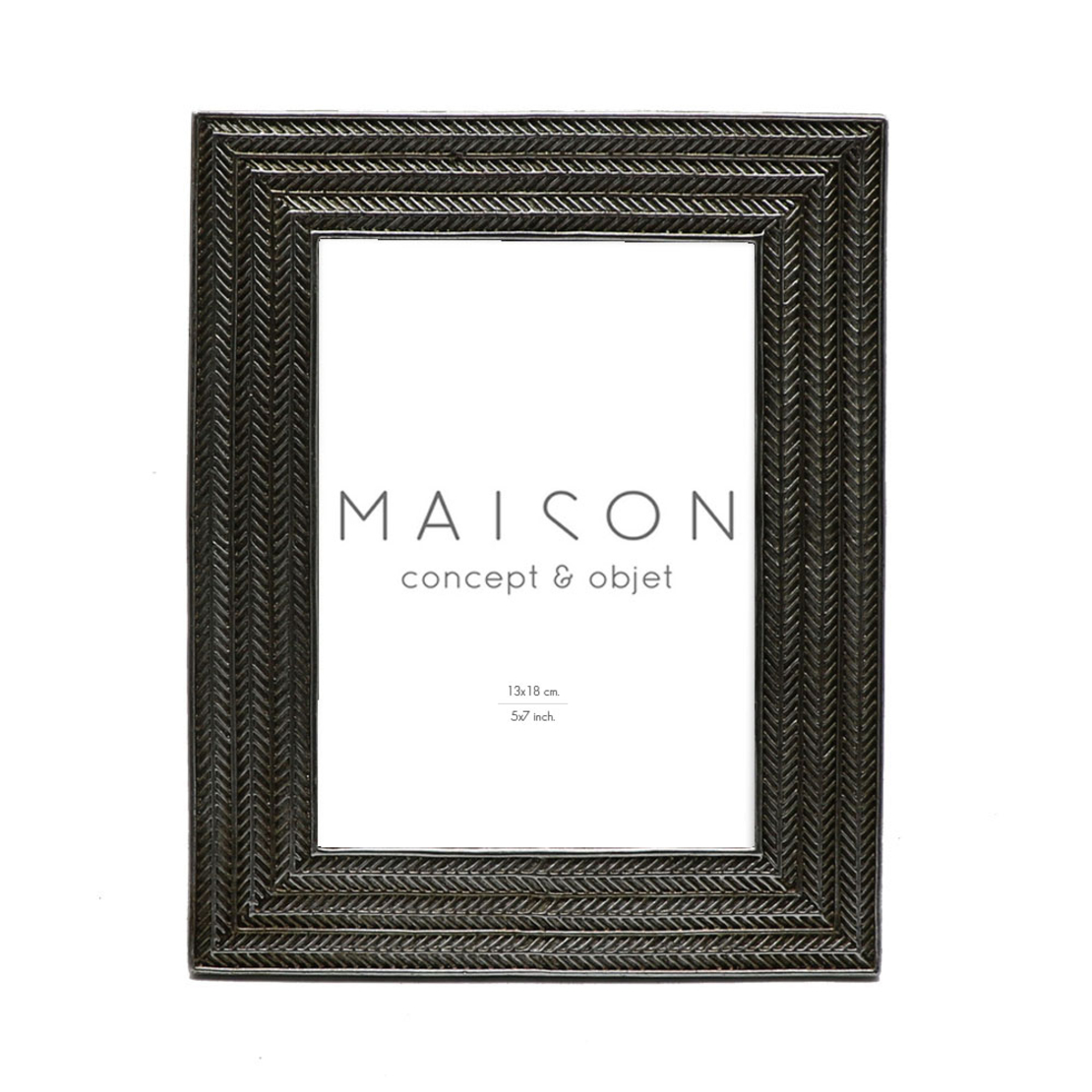 ARGENT 1 PHOTO FRAME POLYRESIN GLASS SILVER ANTIQU