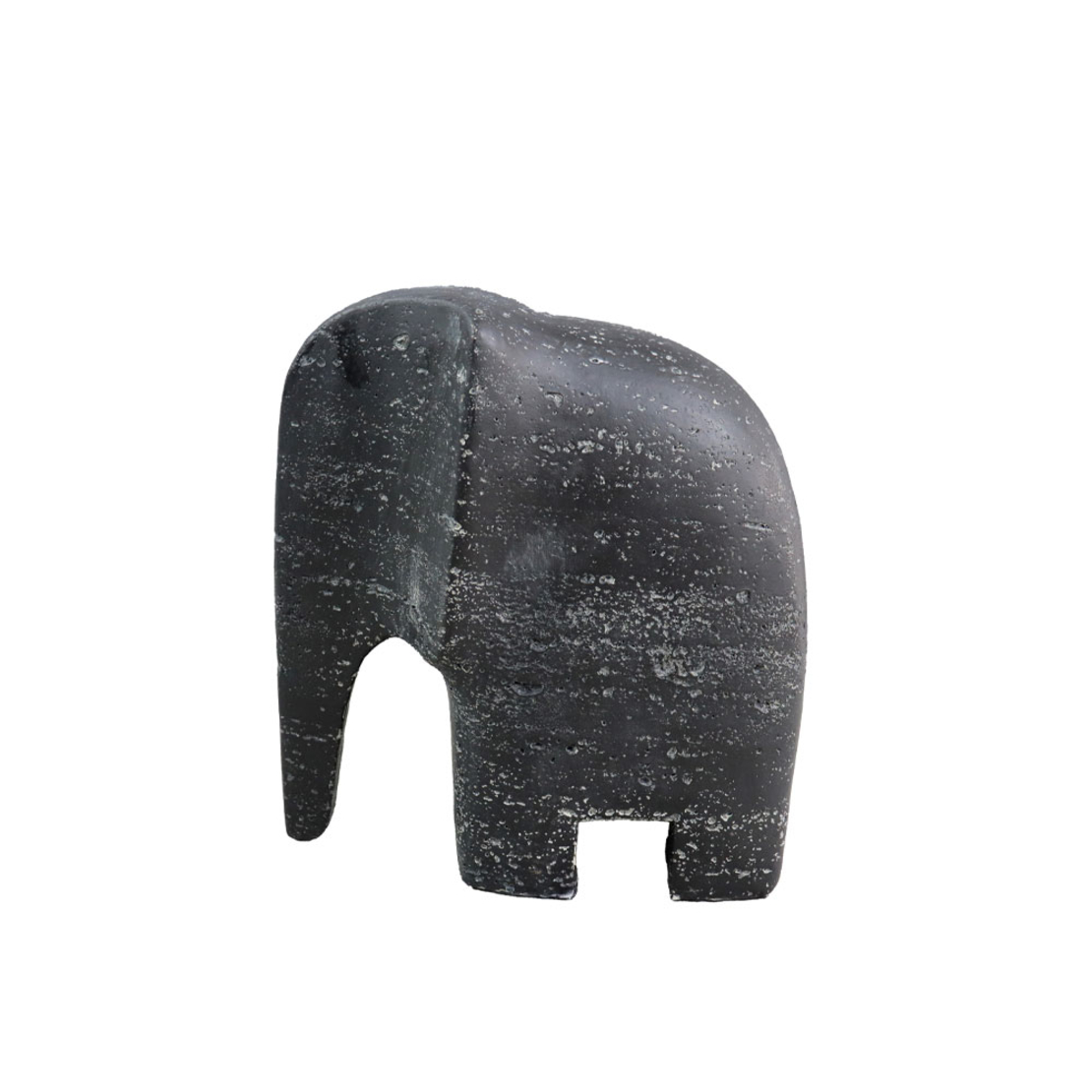 TENGO.A DECORATION ELEPHANT 16.5x9x18 POLYRESIN BLACK WHITE