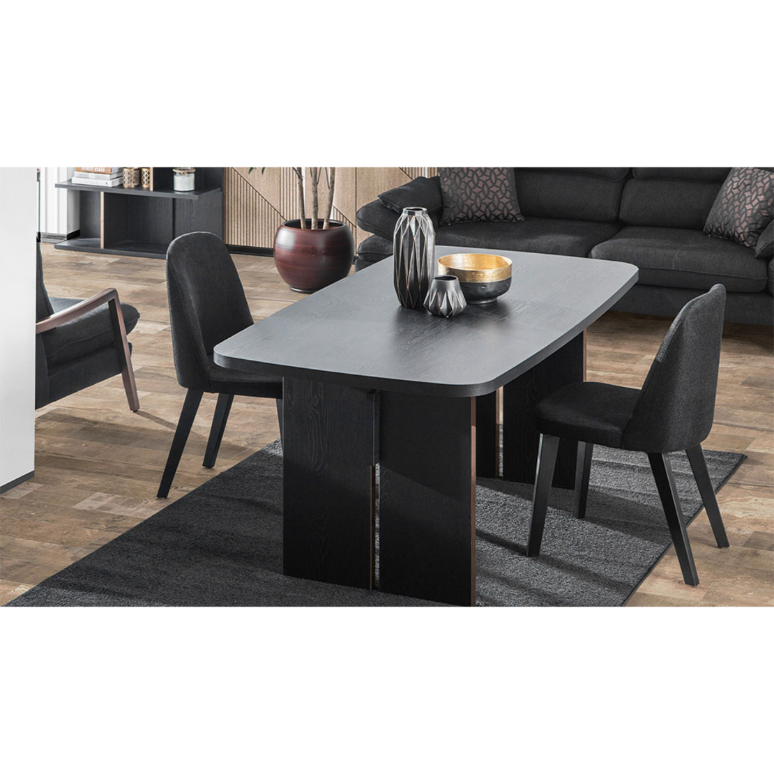 DARK TABLE MELAMINE BLACK OAK E1 TR