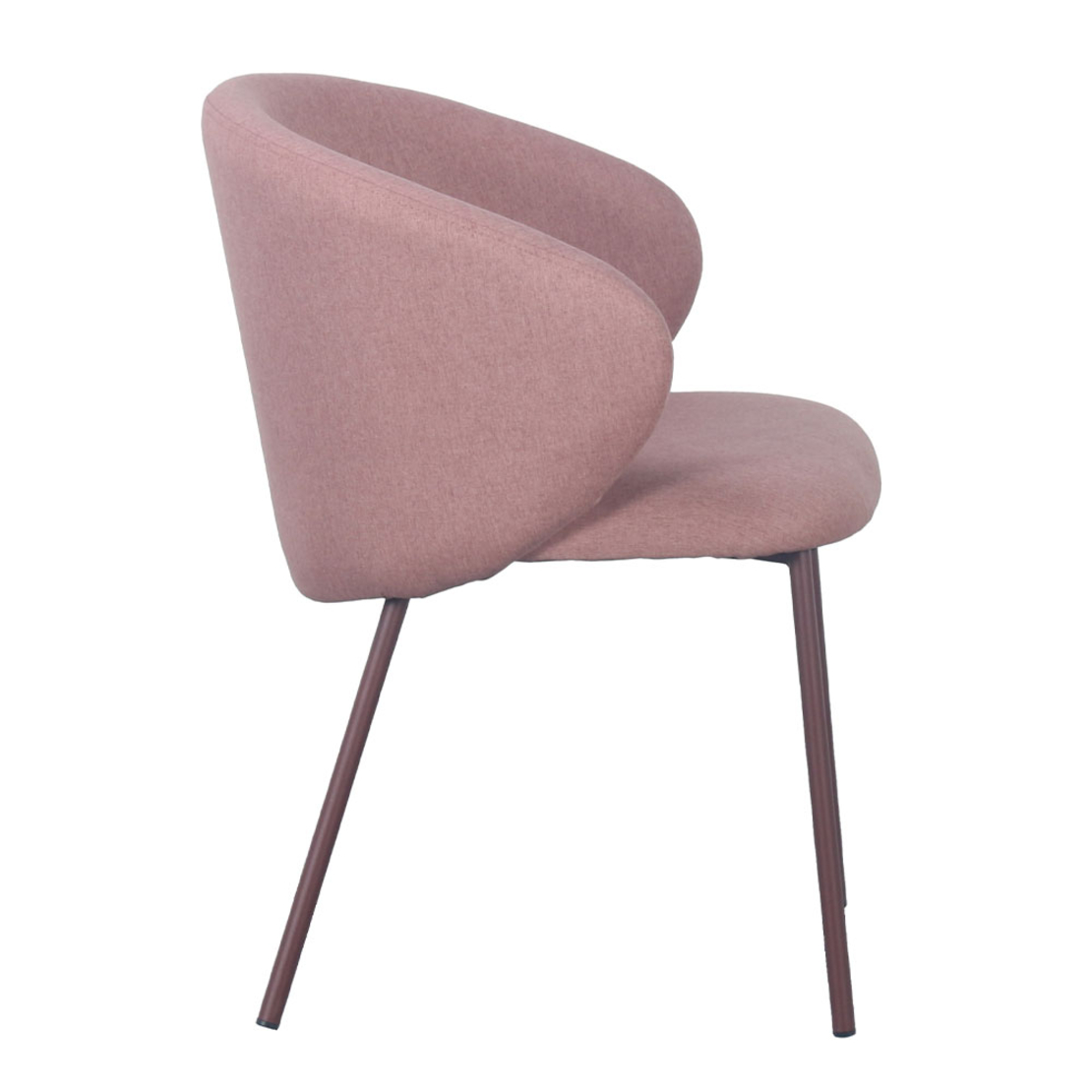 KIRA CHAIR FABRIC PINK METAL PUCE DARK E1 PRC