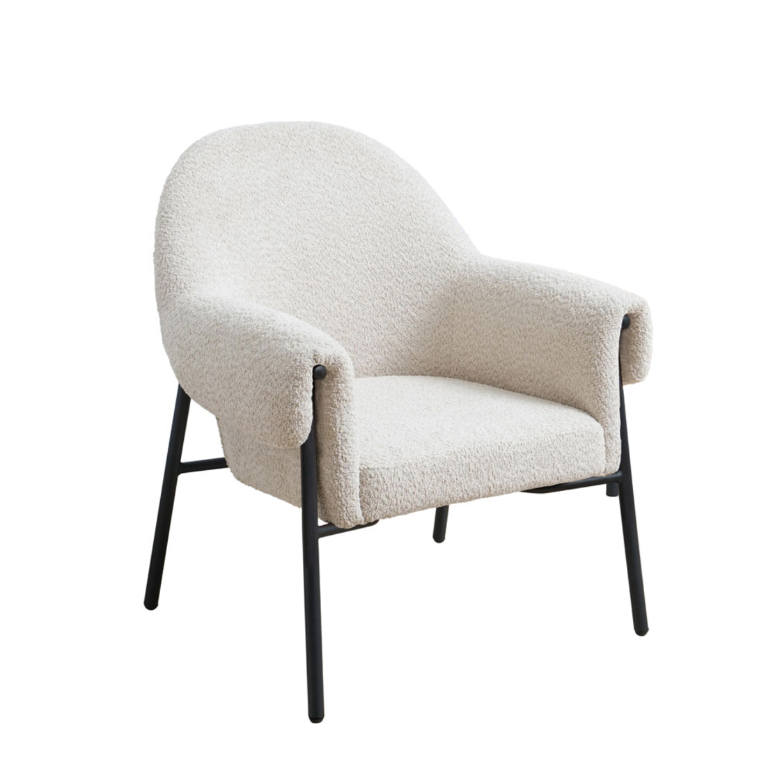 DOGGY ARMCHAIR FABRIC BEIGE METAL BLACK E1 PRC