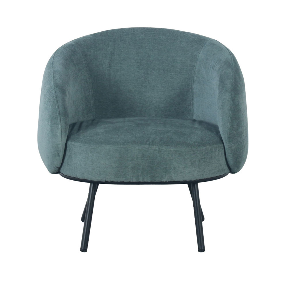 MALU ARMCHAIR FABRIC WATER GREEN METAL BLACK E1 PRC