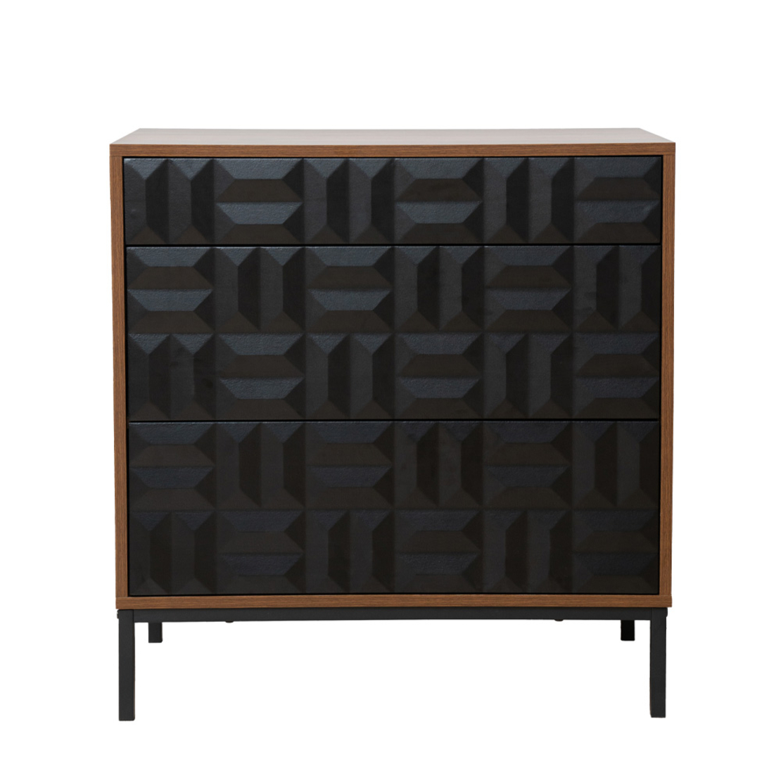 ZUMA PEDESTAL MELAMINE WALNUT METAL BLACK E1 PRC