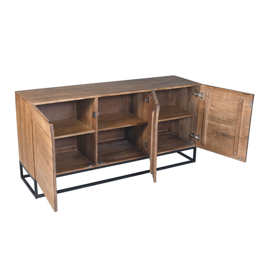 MINGLE SIDEBOARD WOOD ACACIA WALNUT METAL 160x45xH78cm IN
