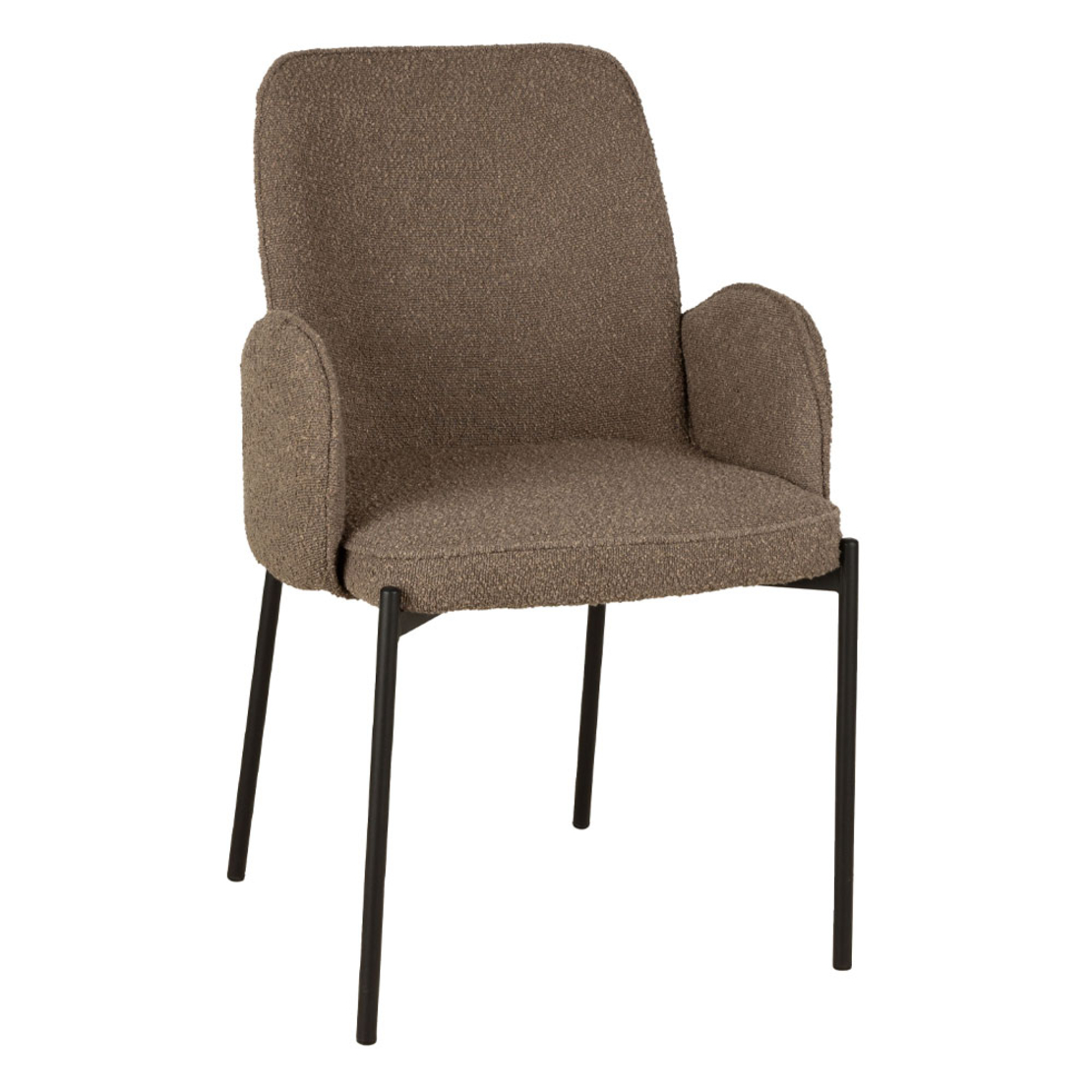 PETALS CHAIR FABRIC BROWN METAL BLACK PRC