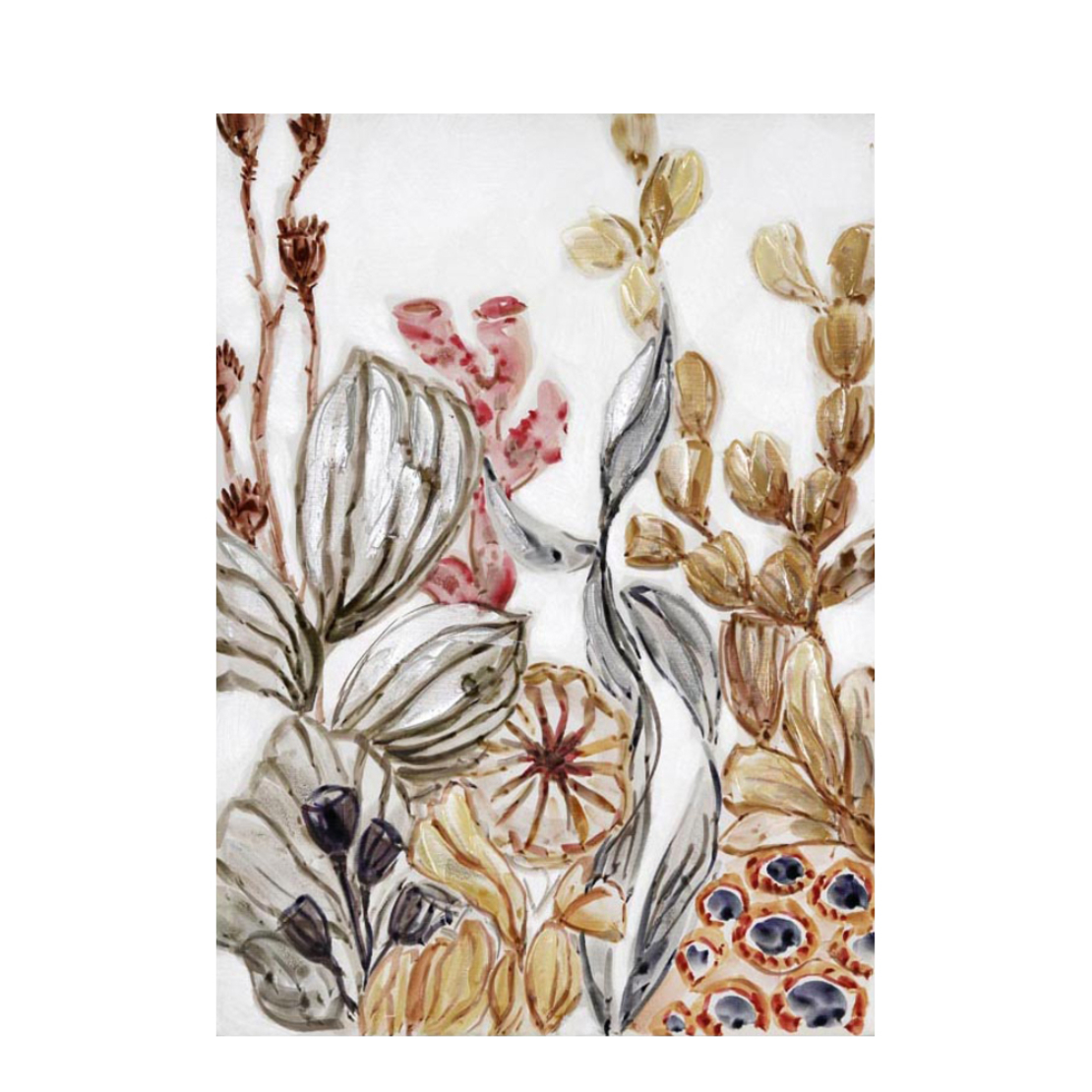 RECIF 2 PAINTING CANVAS MULTICOLOR WOOD 50x70xH2,5