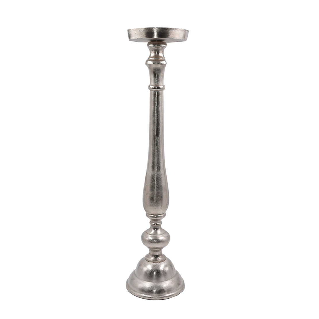 IONAS CANDLE HOLDER ALUMINIUM SILVER D18xH74cm IN